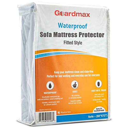 Guardmax Sofa Mattress Bed Protector Cover | Fitted, Waterproof & Hypoallergenic | Noiseless and Breathable (Sofa 60"X72") - Thumbnail 3
