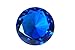 100mm Sapphire Blue Crystal Diamond Jewel Glass Paperweight