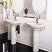 American Standard 0268.004.020 Ravenna Pedestal Sink Basin with 4-Inch Faucet Spacing and without Towel Bar, White