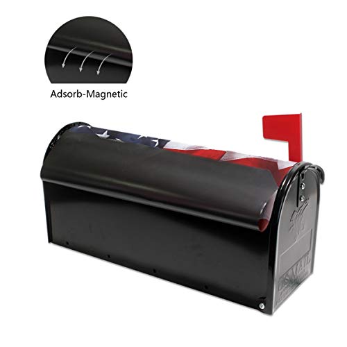 MAHU Magnetic Mailbox Cover American Flag Bald Eagle Animal Post Box Letter Cover Mailbox Wrap for Home Garden Yard Decor, 20.7''x18.03''