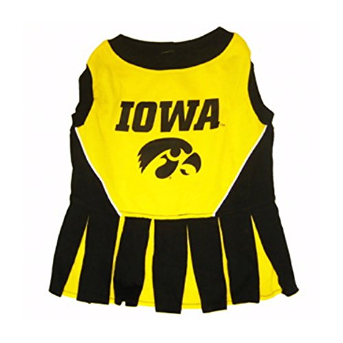 Pets first Iowa Hawkeyes Cheerleader Dog Dress Xtra Small