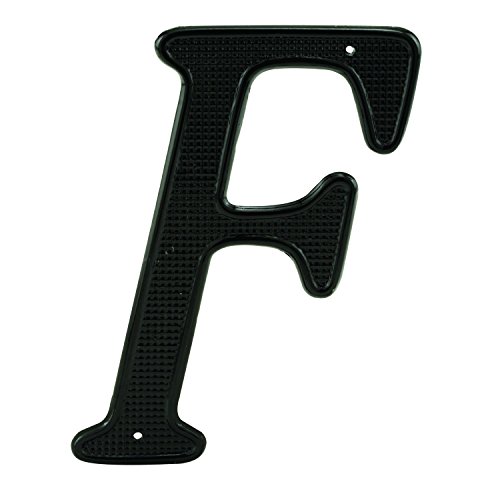 Prime-Line MP4248 4 In. House Letter F, Diecast, Black Finish (2 Pack)