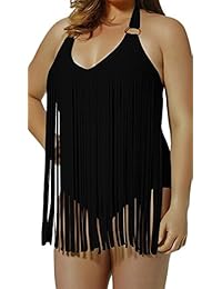 Bonita acolchada una pieza con flecos. Traje De Baño Traje De Baño Monokini
