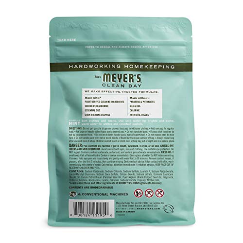 Mrs Meyer s Clean Day Laundry Detergent Pods Biodegradable Formula 