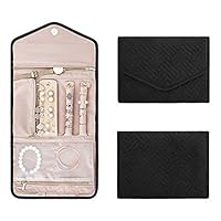 yunshuoa Travel Jewelry Storage Box, Multifunctional Foldable Portable Jewelry Storage Bag for Necklace Earrings Watch Hair Rope Jewelry Storage