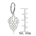 Sterling Silver High Polished Filigree Dangle Leverback Earrings