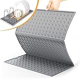 SOSMAR Silicone Drying Mat, 24” x 16”, Dish