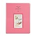 Woodmin [Instax Photo Album] Compatible128 Pockets Photo Album for Fujifilm Instax Mini 9 8 8+ 70 7s 25 50s 90, Polaroid Z2300, Polaroid PIC-300P (Deep Pink)
