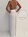 Maketina Womens Sexy Deep V Neck Backless High Slit Flowy Long Evening Dress White S