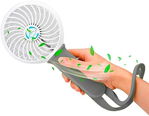 iFixandRepair Personal Mini Handheld Fan, Multi-function Portable Desk Fan, Rechargeable &amp; Adjustable 3 Speeds for Home Office Desktop Outdoor Travel Camping Hiking (gray)