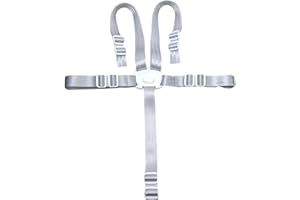 Universal 5-Point Harness Replacement Straps - Adjustable, Washable Safety Belt Compatible with High Chairs & Strollers, Secu