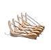 VINUSS Ezihom Wood Suit Hangers with Extra Wide Shoulder, Solid Wood Coat Hangers with Natural Finish, Heavy Duty Wooden Hangers for Suit, Coat, Jacket with Non Slip Bar, 360 Swivel Chrome Hook, 5pcs