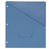 Universal Slash-Cut Pockets for Three-Ring Binders, Jacket, Letter, 11 Pt, Blue, 10/Pack (61681)