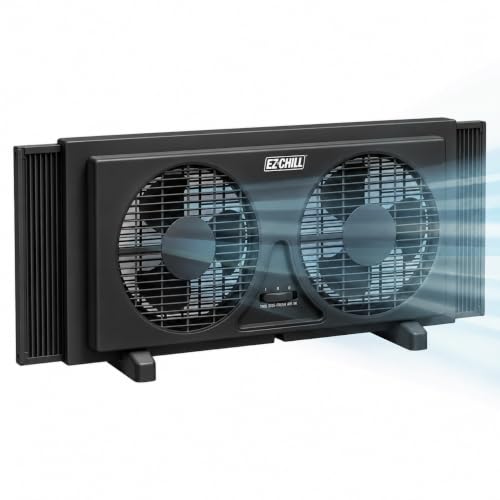 EZ-CHILL 9-Inch Twin Window Fan
