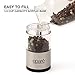 Eparé Salt or Pepper Grinder, Adjustable Ceramic Mill for Pink Himalayan Sea Salts & Black Peppercorns – Battery Powered Steel Electric Spice Shaker – LED Light