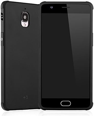 Eazewell Ultra-thin [Corner Cushion] Back Cover [Shock Absorption] Shield Shockproof Skin Armor Bumper Case with 2 PCS 9H Tempered Glass Film Protectors for OnePlus 3 / 3T (Black)