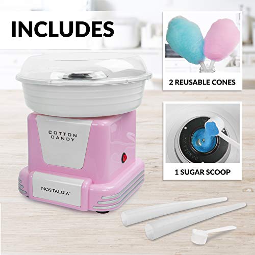 Nostalgia Retro Countertop Cotton Candy Machine, Vintage Candy Maker