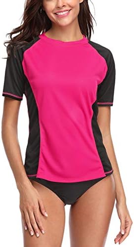 Vegatos Women UV Protection Swim Shirts Sports Swim Tee Rash Guard Swimwear Tops