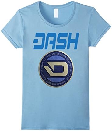 Womens Dash Coin Original Logo Tshirt Small Baby Blue