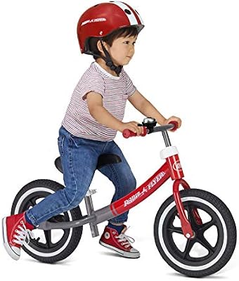 Air Ride Balance Bike, bici per bambini, età 1,5-5 anni, bici senza pedali rossa e bianca