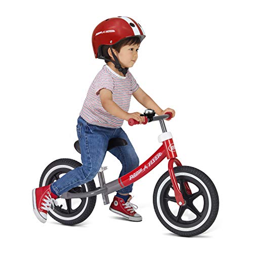 Air Ride Balance Bike: bicicleta para niños pequeños, edades de 1,5 a 5 años, bicicleta roja y blanca de equilibrio correpasillos para niños