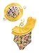 LXKIKMM Kids Girl Onepiece 2 Pieces Swimwear Swimming Bathing Swimsuit Yellow 12-18 Months