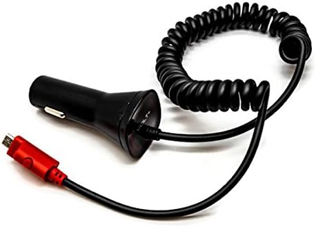 Professional Quick Fast Charge 2.0 Fly Dune 4 IQ4508 MicroUSB Car Charger with Press Button LED Light. (2.1A / Black)