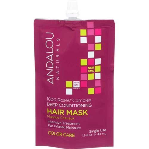Andalou Naturals 1000 Roses Complex Color Care Deep Conditioning Hair Mask, 1.5 Fluid Ounce - 6 per case.