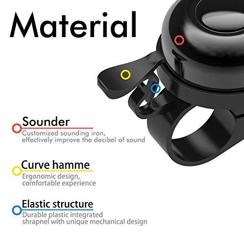 image for Sportout 2 Pack Bike Bell, Bicycle Bell, Loud Crisp Clear Sound for Ro