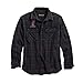 Harley-Davidson Official Men's Over-Dyed Plaid Slim Fit Shirt, Plaid/Black