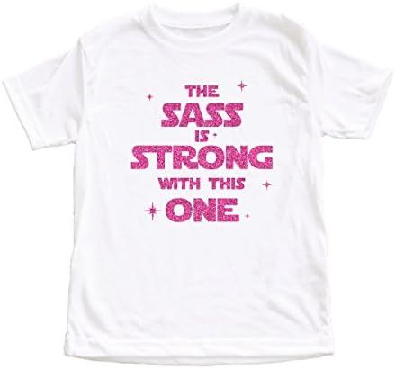 DittoxpressionThe Sass is Strong with This one Pink Glitter Unisex Baby Tshirt