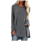 Meikosks Women's Plus Size T Shirt Solid Long