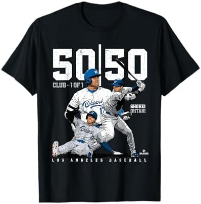 Amazon.com: Ohtani Historic 50-50 Club Entry Shohei Ohtani MLBPA T