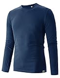 REGNA X Basic men's Crew Neck Cotton Long Sleeve T-Shirt