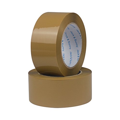 Jack&Sunny Heavy Duty Brown Packing tape 2 Inches 150 Yards(Pack of 6 Big Rolls) Extra Thick Low Noise Packaging Tape Great For Shipping Moving Mailing Depot&Storage