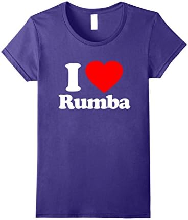 Womens Love Heart Rumba Funny T-Shirt XL Purple