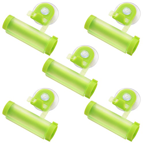 Hanbaili Rolling Squeezer Toothpaste Dispenser Sucker Hanging Bathroom Home Holder