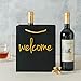 Crisky Welcome Black Gold Gift Bags for Wedding Hotel Guests, Birthday, Baby Shower, Party Favors, Set of 25