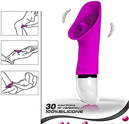 Noiseless Tongue Vibrant-Tool for Ladies Oral Tongue Simulator Waterproof 30-Frequency Vibration Wand Strong Wireless Sucking Toy