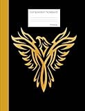 Phoenix Composition Notebook: Half College Ruled, Half Blank Book to write in for school, take notes by 