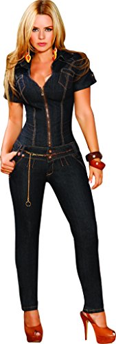 Aranza Women's Push Up Butt Lifting Stretch Jeans Levantacola Enterizo  Colombianos Size COL 3/4 USA