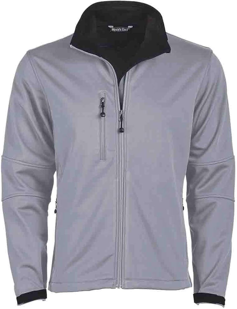 Rivers' End Mens Soft Shell Jacket Outerwear Jacket, Grey, XL at Amazon