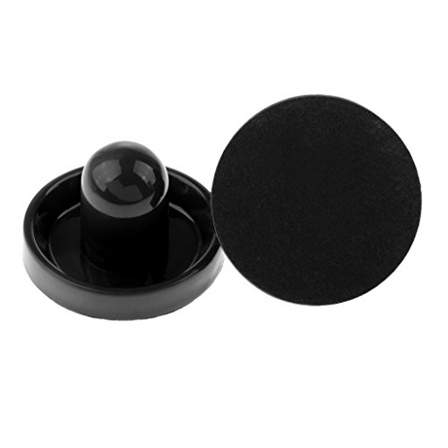 Dovewill 2 Pieces Durable Plastic Air Hockey Pushers Goal Handles Paddles Replacement for Game Tables - Choice of Color and Size - Black, Large - Thumbnail 4
