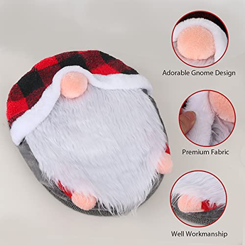 DFantiX Gnome Toilet Seat Cover and Rug Set of 5, Funny Swedish Tomte