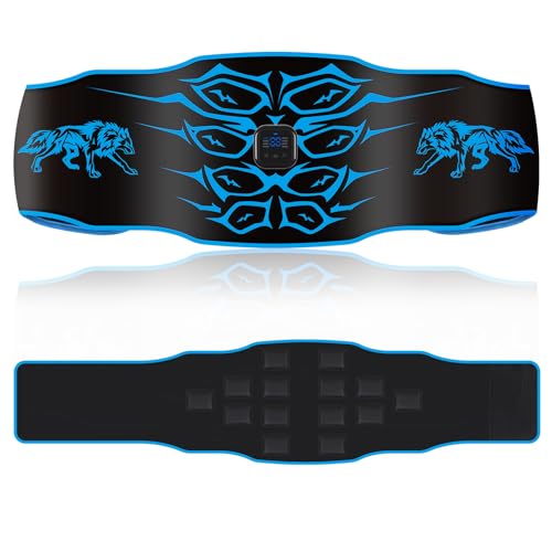 Electric Muscle Stimulator – Washable Electrostimulation Abdominal Belt, 8 Modes, 30 Levels, Rechargeable Portable Fitness Device, Suitable for Home, Office, Men and Women