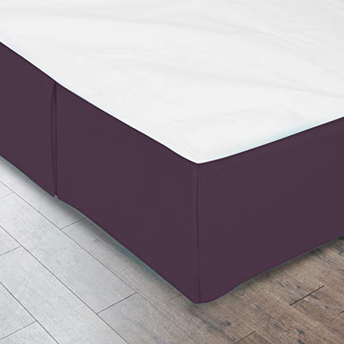 Nestl Dark Purple Bed Skirt King Size King Bed Skirt 14 Inch Drop
