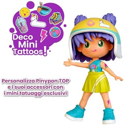 Moto Girl, Figura Articulada de Brazos y Piernas, Set de Chica Top con su Moto, Incluyen Casco y Gafas, Ropa y Zapatos Intercambiables, Doble Cara y Decoración, +4 años, Famosa (PNN03000)
