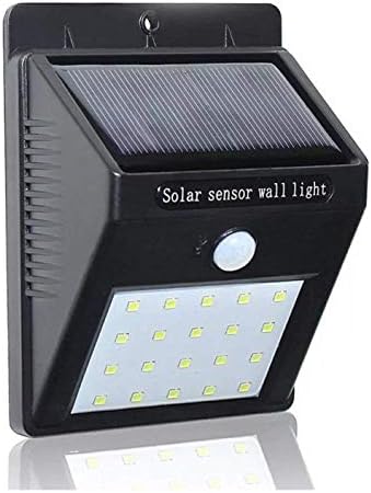 Aliyan Shop Power Saving Solar Panel LED Sensor Light with 20 LEDs (Black)