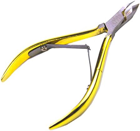 FIGHTART Nail Cuticle Nipper Scissors Cutter Double Spring Stainless Steel Dead Skin Remover Tool
