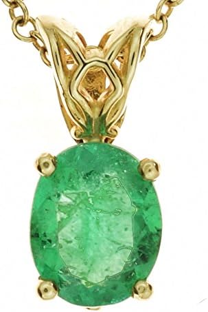 Amore Jewelry Design Columbian Emerald Pendant in Yellow Gold!
